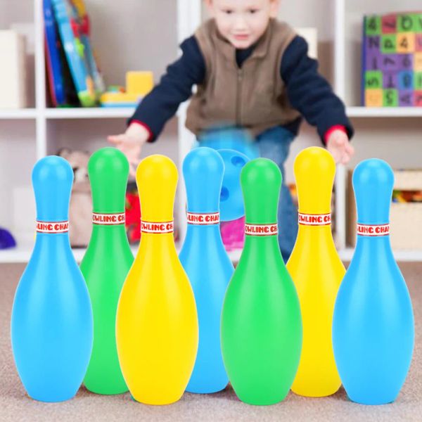 Kids Bowling Set Indoor Outdoor Party Bowling Play Set mit 10pcs 2 Bällen () Sport und Freizeit