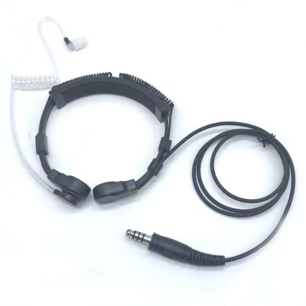 Walkie Talkie Tactical Throat Mic Ohrhörer Headset Mikrofon NATO -Stecker für Motorola XT180 TKLR T92 T82 T80 T62 HYT TC320 TC1688