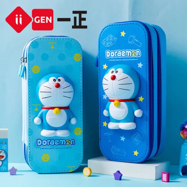 Fälle Iigen Yisho Stationery Doraemon Geschenk Doppelschicht Pen Case 3D Dreidlerhälfte