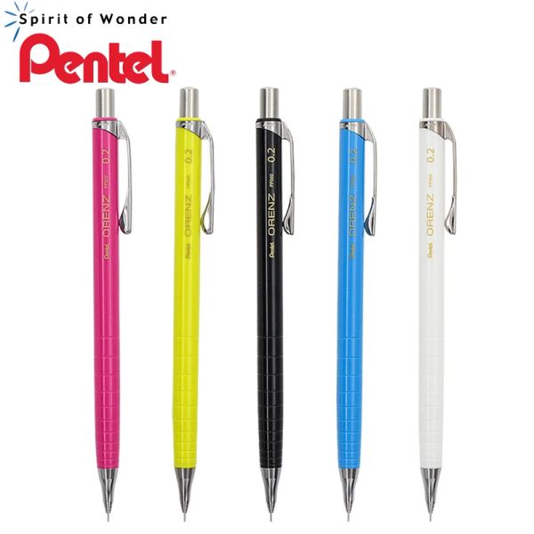 Lápis 1 Pentel Lápis muito fino 0,2/0,3mm xpp502/xpp503 Sistema de chumbo antiborreio de alta qualidade Lápis mecânicos Orenz metal retrátil