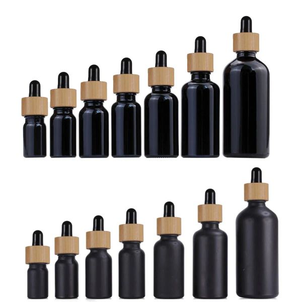 BOTTIGILI 10X BOTTIGLIE DAVOGGER BLAGO BOTTIGLIE BAMBOO OLI OLI IN LEGNO ESSENZIALE da 5 ml a 100 ml BOTTO DRIPPER DRIPPER PORTATILE VIAGGI RIFILTABILE