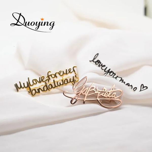 Spille duoying per donne spille da sposa vintage spille personalizzate Nome personalizzato Nome Mother Penderant Pin 240321