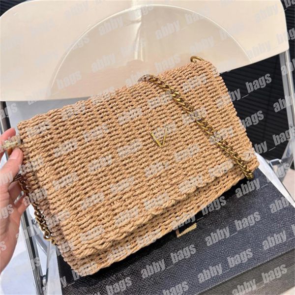 Bolsa de palha feminina Bolsa de ombro de ombro de luxo Terceira bolsa de bolsa de bolsa de bolsa de bolsas Bolsas de grama de verão Bolsas de moda de moda de praia