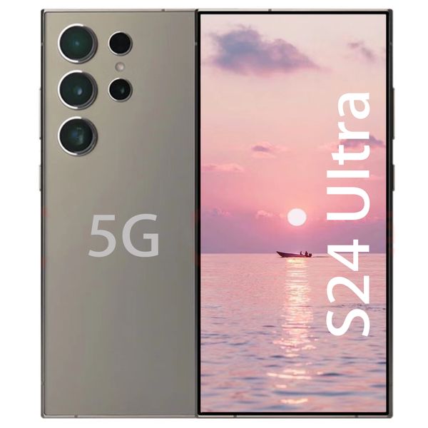 6,8 polegadas 5G S23 S24 Ultra Cell Phones Desbloquear Tela de toque Telefone celular Androids S24 Smartphone Câmera Telefone HD Reconhecimento de face de 256 GB 1TB Local