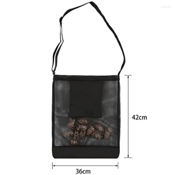 Stume da stoccaggio Bag di raccolta di funghi Design a maglie pieghevole Cancella di frutta regolabile con organizzatore di patate tascabili