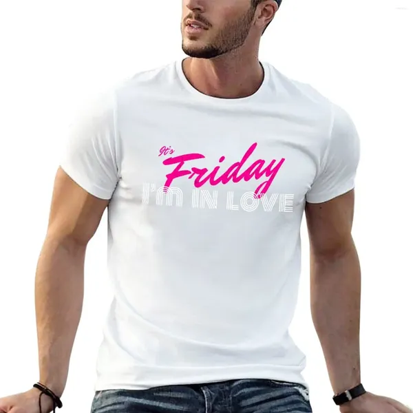 Tops da uomo per uomini, venerdì sono innamorato di magliette con stampa retrò uomo magliette personalizzate progettano le tue per uomini cotone