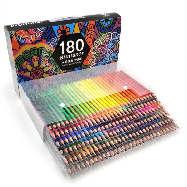 Bleistifte Brutfuner 48 72 120 160 180 Farbstifte Set Acuarelas Zeichnung Professional Bleistift Öl Aquarell Malvorlagen Kunstversorgungen