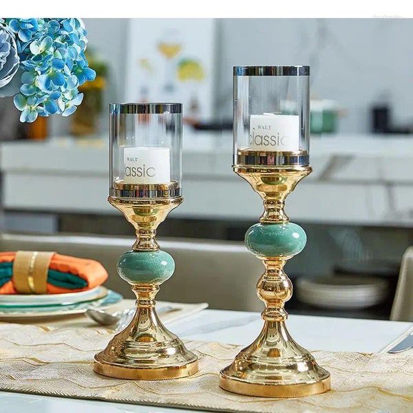 Kerzenhalter Legierung Candelabras Home Decor Restaurant Romantische Abendessen Kerzenhalter Ornament Candlestick Hochzeitdekorationen