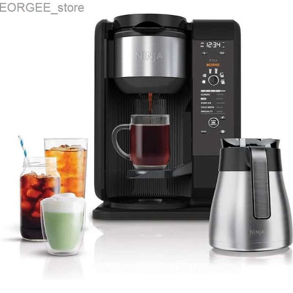 Kaffeemaschinen Ninja CP307 kaltes und heißes Brausystem Tee und Kaffee Hersteller mit automatischer IQ 6 Größen 5 Stile 5 Tee -Einstellungen Schwarz Y240403