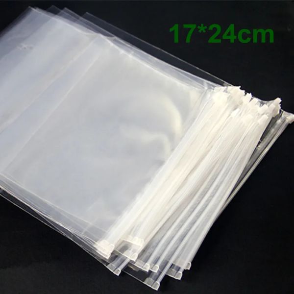 Großhandel 400pcs/ Lot 17x24cm klarer Plastik -Reisetasche Reißverschluss Seal Multifunktional Socken Kosmetische Toilitäts -Make -up -Aufbewahrungstasche Beutel LL LL