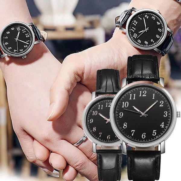 Armbanduhr Luxus Handgelenk Uhr für Männer Frau Paare Uhr Uhr Uhr Quarz PU Leder täglich Business Office Handschmuckzubehör Accessoires