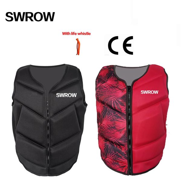 Giacca di salvataggio in neoprene Il giubbotto da pesca sportiva per bambini adulti vestiti da bagno pattinaggio da sci di salvataggio da sci alla deriva 240403