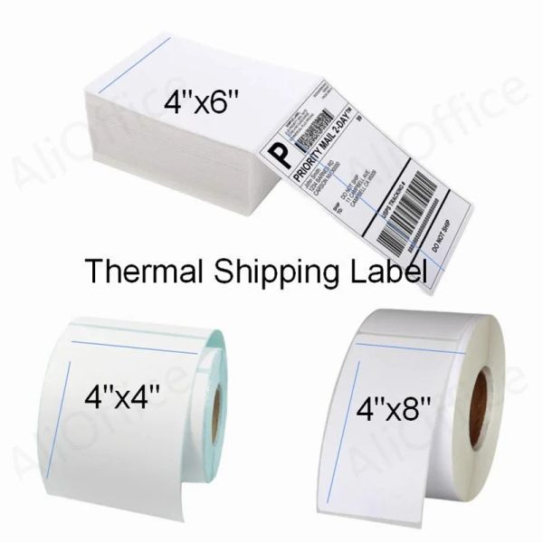 Brilhos de rótulo de remessa para a impressora térmica da etiqueta 4x6 100x150 100x200 100x180 adesivo para fabricante de rótulos de zebra