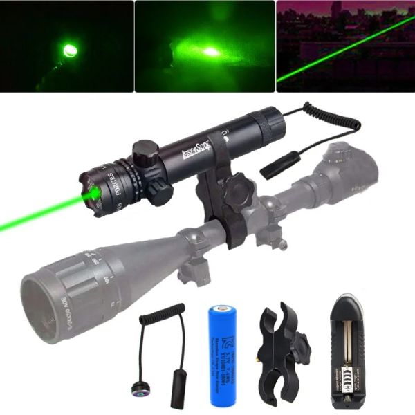 Puntanti tattici a caccia verde da caccia Laser Sight 532nm Puntatore laser Fucile per fucile arma pistola Ambito a pressione mobile a pressione mobile