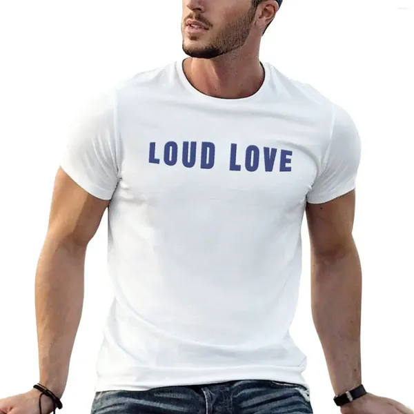 Tanques masculinos Tops Loud Love Blue Print Camise