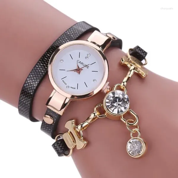 Armbanduhren MENS MENS WATCH SCHAUFENGRAFTEN 20mm Mode Frauen Damen Kunstleder Strass analog Quarzkleid Handgelenk Uhren