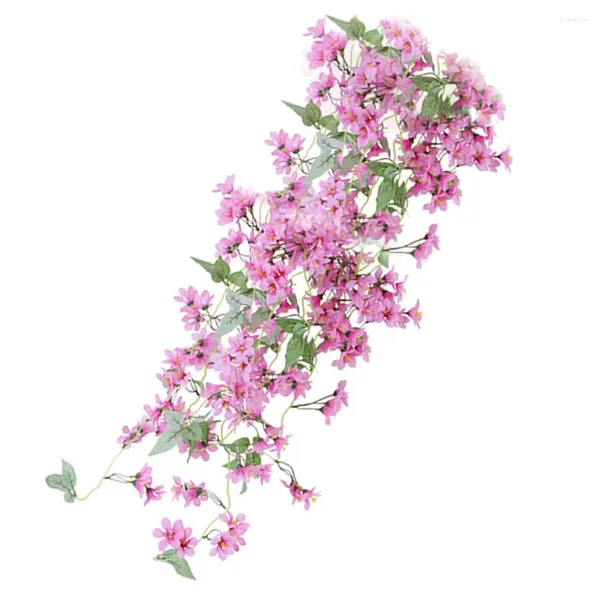 Dekoratif çiçekler wisteria çiçek yapay kiraz çiçeği hediye sahte bitkiler ipek bez ev dekorasyon