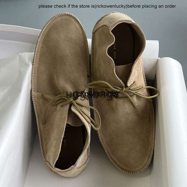 Row Ayakkabıları saf orijinal * çıplak botlar 23 Sonbahar/Kış Yeni Düz Alt Çok yönlü Süet Tyle Tek Yumuşak Sole Ayakkabı Kadınlar için Yüksek Kalite