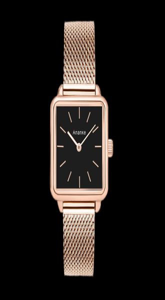 Ananke Luxury Designer Brand Women Casual Dress Quartz Watch Watch Ladies Bracelets Relógios Moda Aço inoxidável UHR Relógio 2103259565684