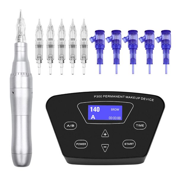 Maschinenbiomaser P300 LW001 Permanent Make -up Tattoo Hine Kit Professioneller digitaler Hine für Augenbrauen Lippenrotary Pen Hine Sets