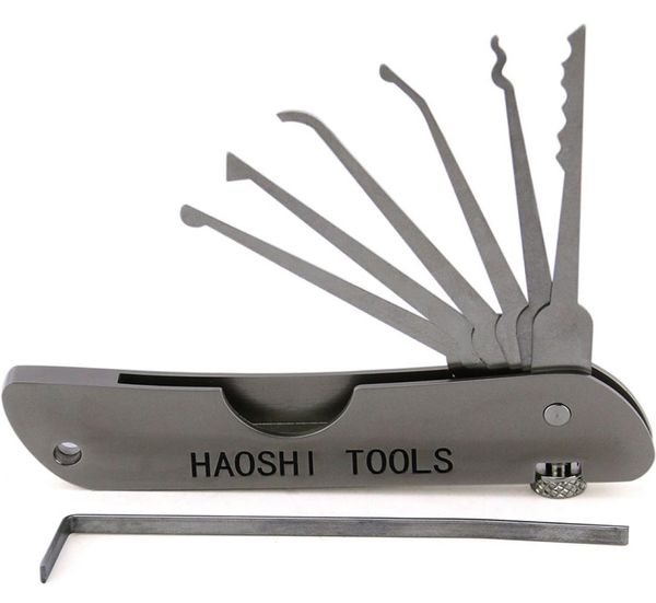 Haoshi Jackknife Locking Picking Set Settable Multitool Pick Set no seu conjunto de travamento de keychain de bolso Conjunto para 6560167