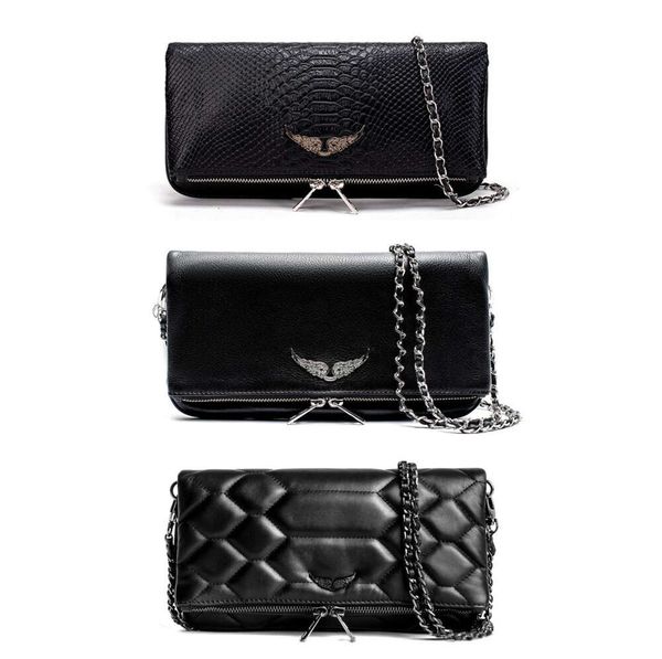 7a Pochette Rock Swing Your Wings Bag Damen Tote Handtasche Schulter Mann echtes Leder Zadig Voltaire Kette Luxus Clutch Klappe Cross Body All-Match All-Match