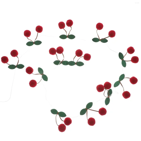 Dekorative Figuren Erdbeerküche Dekor Bayberry Ball String Ornament Weihnachtsbaumdekorationen Home Waxberry