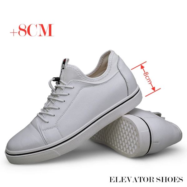Boots Sapatos de elevador homens tênis de tênis de elevação de sapatos Aumente os sapatos Aumente a altura Aumente a palmilha de 8 cm de altura sapatos