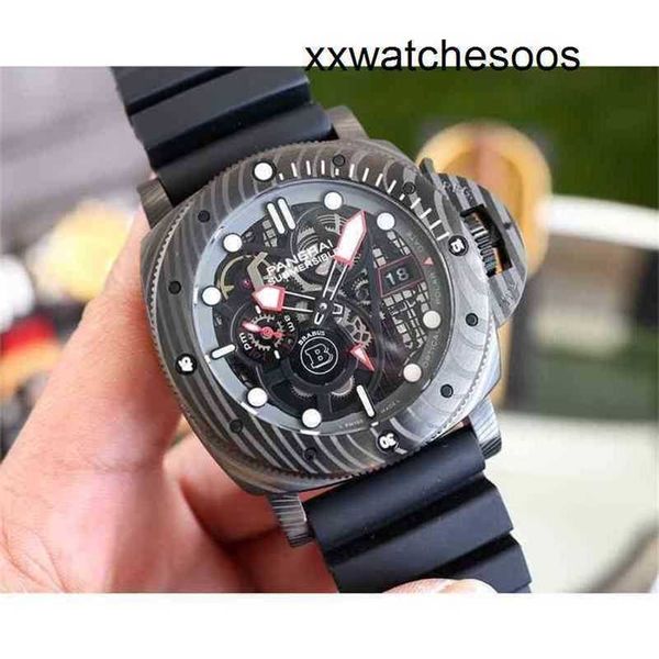 Top Clone Men Sports Sports Watch Panerais Luminor Movimento automático MOVIMENTO RELISÃO SAPPHIRE SWISS Mirror 47mm 13mm Importado Banda de couro Designers Wrist T7ZF