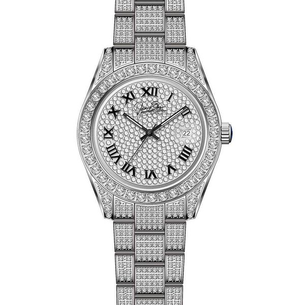 Vigilantes de alta qualidade de alta qualidade Luxunhão VVS Moissanite Watch Men 14K 18K Gold Bated Automatic Diamond Watch