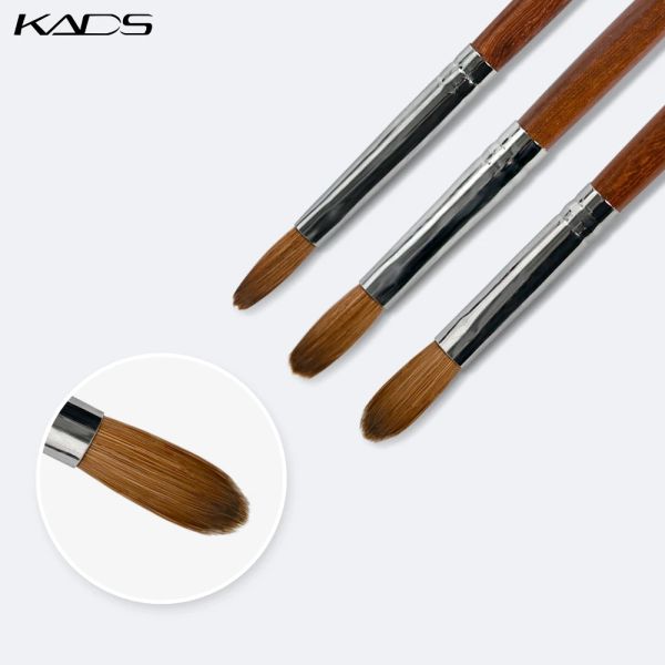 Werkzeuge Kads New Kolinsky Sable Acryl Nagelkunst Pinsel UV Gel Politur DIY Malerei Zeichnen Schnitzer Red Wood Pen Maniküre Werkzeuge Nr. 6#8#10#