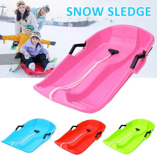 Pólos Snow Sledge Kids Kids Sleigh Sleigh Ride Adultos Ski Boat Board Board Outdoor Winter Sliding Boat Board Toboggan
