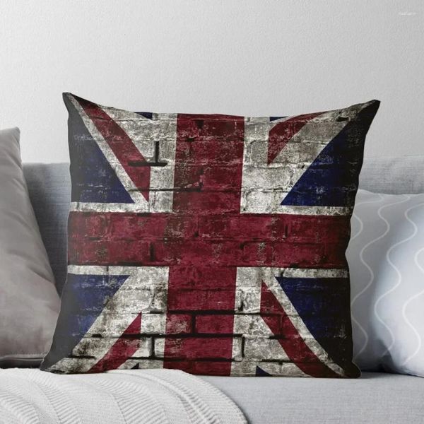 Pillow Grunge UK Flagge Großbritannien Punk Style Distressed Wall Throw Decorative S für Luxussofa Weihnachtskissenbezüge