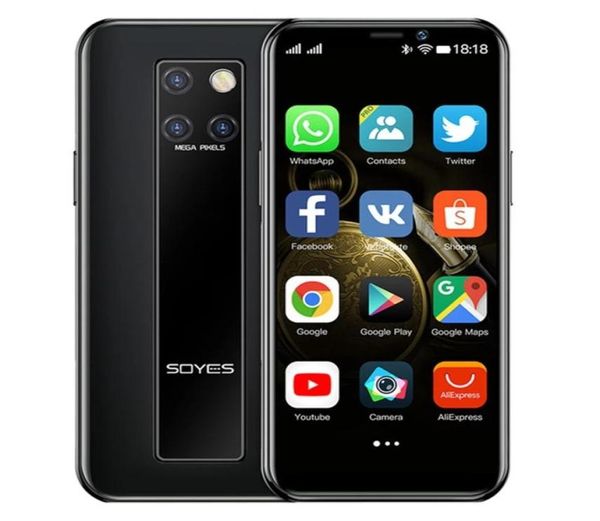Novos Soyes S10H Mini Celulares Mini Mobile 4G LTE 3GB 64GB MTK6379 RECONHECIMENTO ANDROID 90 HIGHEND 35039039 Smartpho5518717