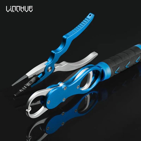 Werkzeuge Linnhue beste Aluminiumlegierung Fischereizange Grip Set Fishing Tackle Haken Erholung Cutter Line Split Ring Fishing Tool Zubehör