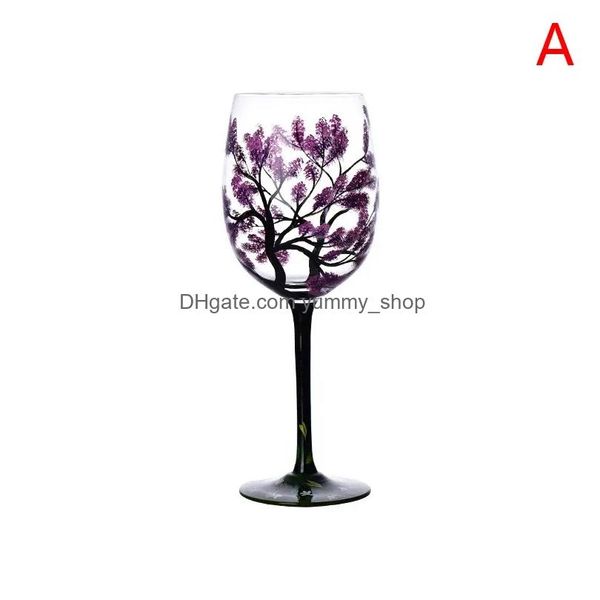 Vino in bicchiere da vino Four Seasons Calice Calice Creativa Copertura Round Glass per cocktail di birra Regali regalo di grande capacità Casa Casa Gar Dh9oi