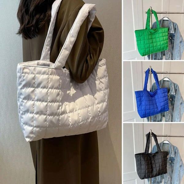 Totes große Kapazität Umhängetasche Herbst Winter Baumwolle Freizeittasche für Frauen Nylon Handtaschen Mode Top Griff