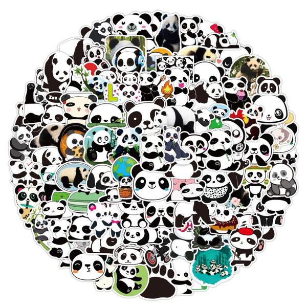 100pcs schöne niedliche Panda -Aufkleber für Skateboard -Laptop -Gepäck Fahrrad Gitarrenhelm Wasserflasche Abziehbilder Kindergeschenke2967200