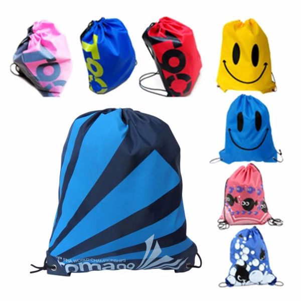 Bolsas de camada dupla camada academia de ginástica de mochilas impermeabilizadas esportes de natação Bolsa de praia Viagem portátil Mini bolsas de ombro duplo