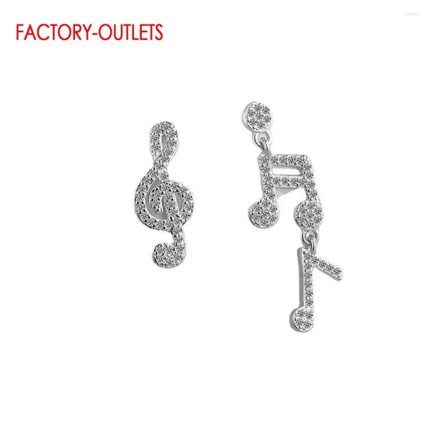 Ohrstecker Großer Rabatt Damen 925 Sterling Silber Musiknote Form Schmuck Geschenk für Brincos De Prata