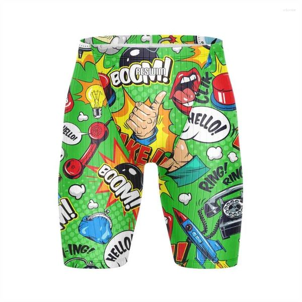 Costumi da bagno da uomo Estate Divertente Nuoto Pratica atletica Costume da bagno al ginocchio Costume da bagno corto Costume da bagno Calzamaglia da spiaggia Pantaloncini