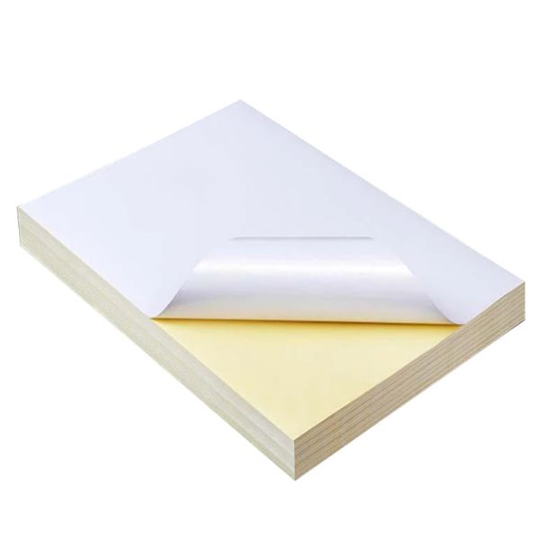 Papel 50 folhas A4 A4 Adesivo Automínio Adesivo Imper impermeável Rótulo de papel de superfície para impressão de jato de tinta lazer Copiadora