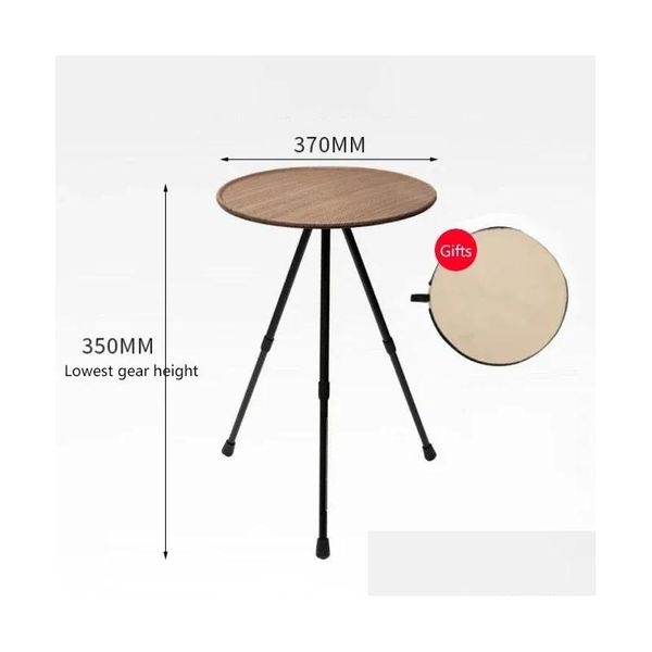 Handwerkzeuge Nockenrunde Tisch mit leichter Ständer Tralight tragbares Faltlampe -Regal verstellbare Beine für Picknick im Innen- und Außenbereich DHQM6 DHQM6 DHQM6