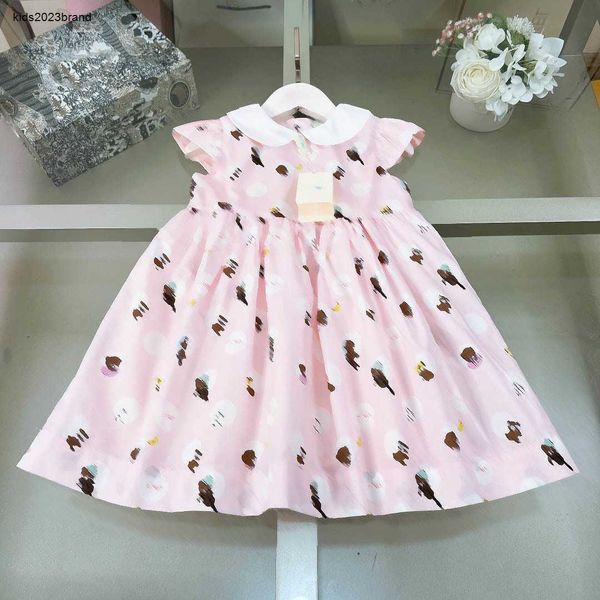 Nuove ragazze Designer Designer Abbigliamento per bambini Designer Design rosa chiaro Gonna per bambini taglia 100-160 cm Modelli di animali Abito Princess 24April