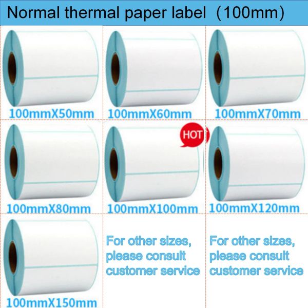 Punch Waterproof 100mm larghezza 100 mm bianca bianca stampa diretta adesivi di carta termica per prezzo di etichetta del codice a barre in rotolo a prova di olio