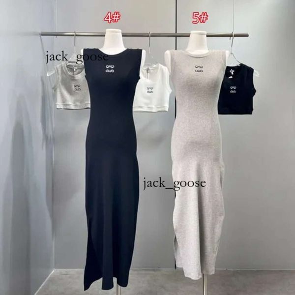 Vestidos de grife para mulheres vestidos casuais o pescoço sexy sem mangas de luxo