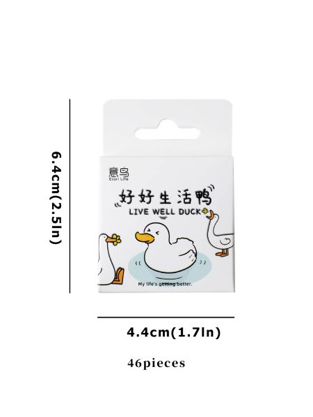 Etori Life46pcs/Pack Good Life Duck Альбом декоративные наклейки самоклеящиеся наклейки для DIY Студенческие канцелярские товары Дневник блокнот