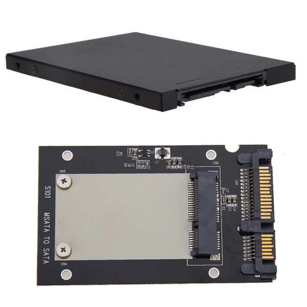 Msata zu sata 3 6gbps msata SSD -Gehäuse msata bis 2.5 SATA -Gehäuse Festplattenadapter M2 SSD externe HDD Mobile Box HDD Case