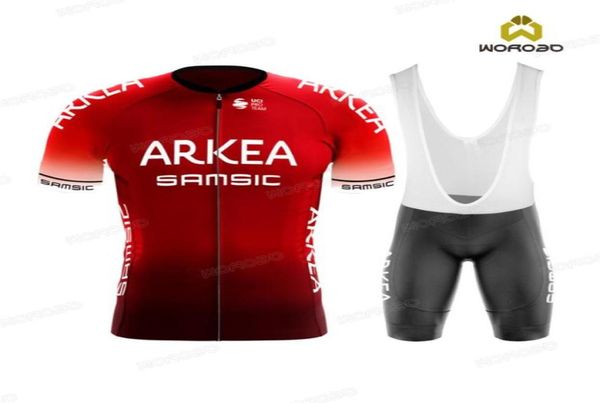 2020 Novos homens Roupas de ciclismo de manga curta Jersey Set ARKEA Pro Team Cloet Bike Bike Sportswear Summer Cycl Race Uniform9204169