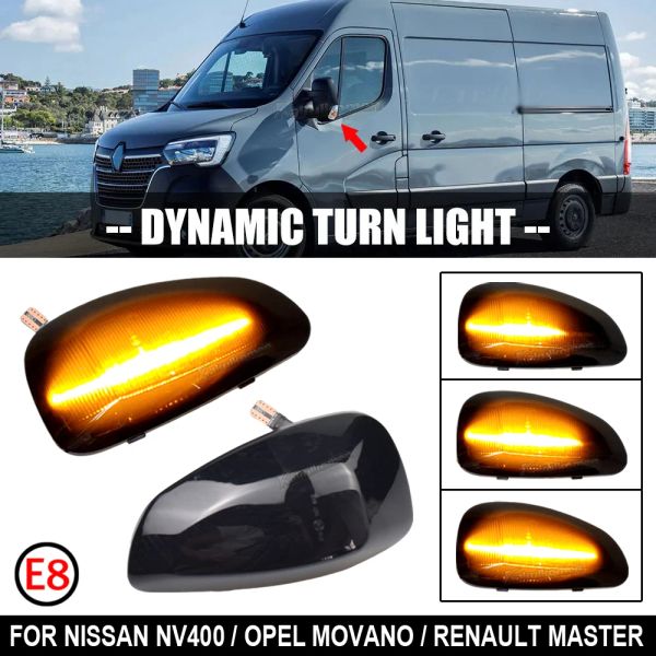 Автомобиль боковой крыло зеркальный лампа динамический светодиод Siganl Light для Renault Master Vauxhall Opel Movano Nissan NV400 2010-2023